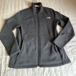 The North Face Women’s Medium Charcoal Full Zip Fleece Jacket Gray